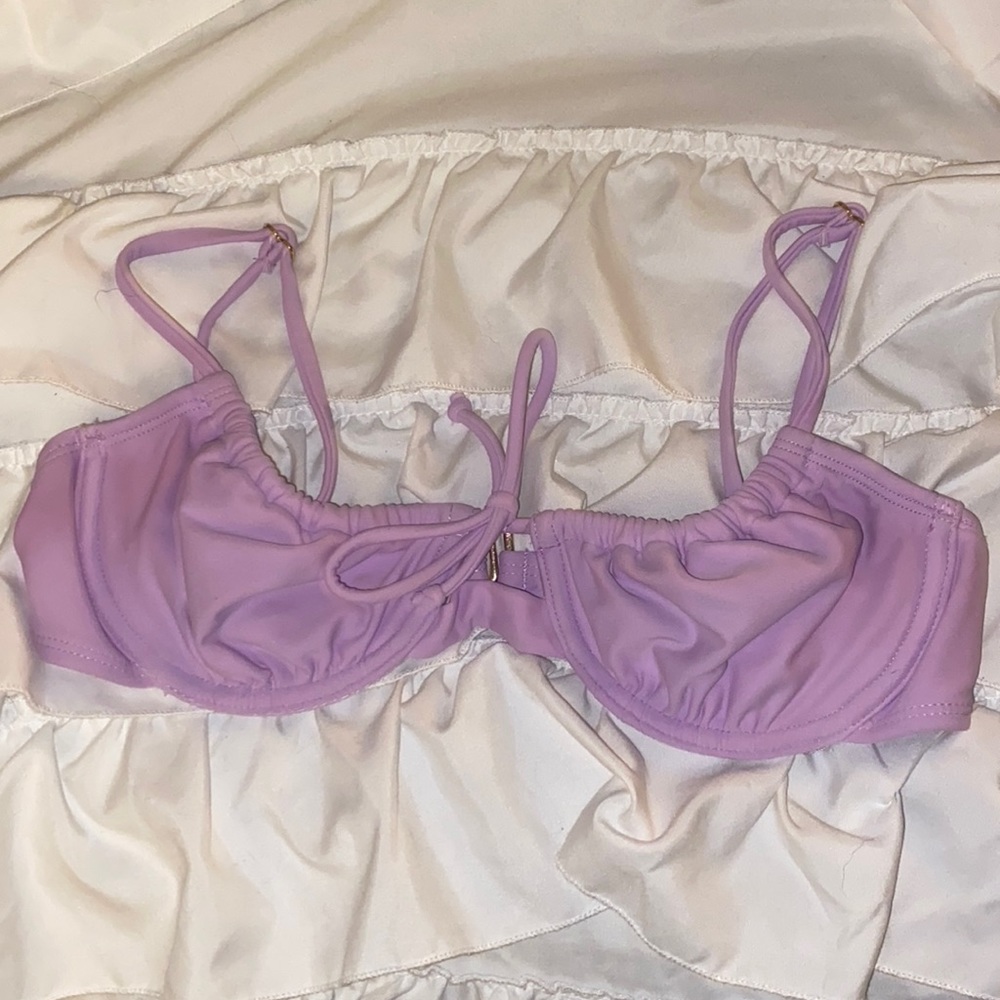 purple wire swim top